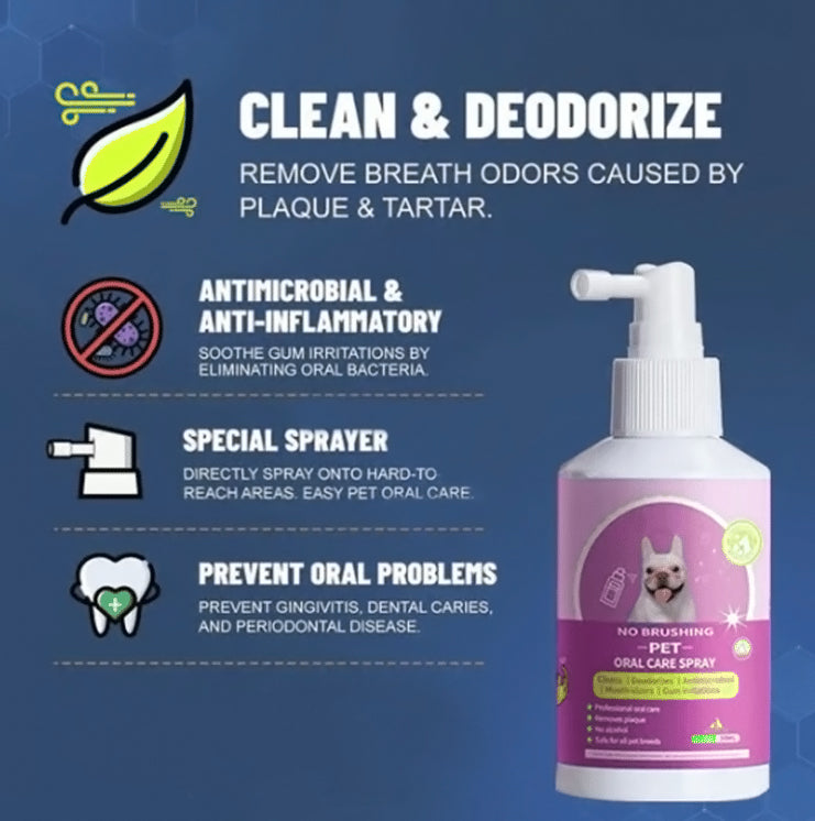 🔥SALE WITH 49% DISCOUNT🔥Teeth Brushing Spray for Dogs and Cats