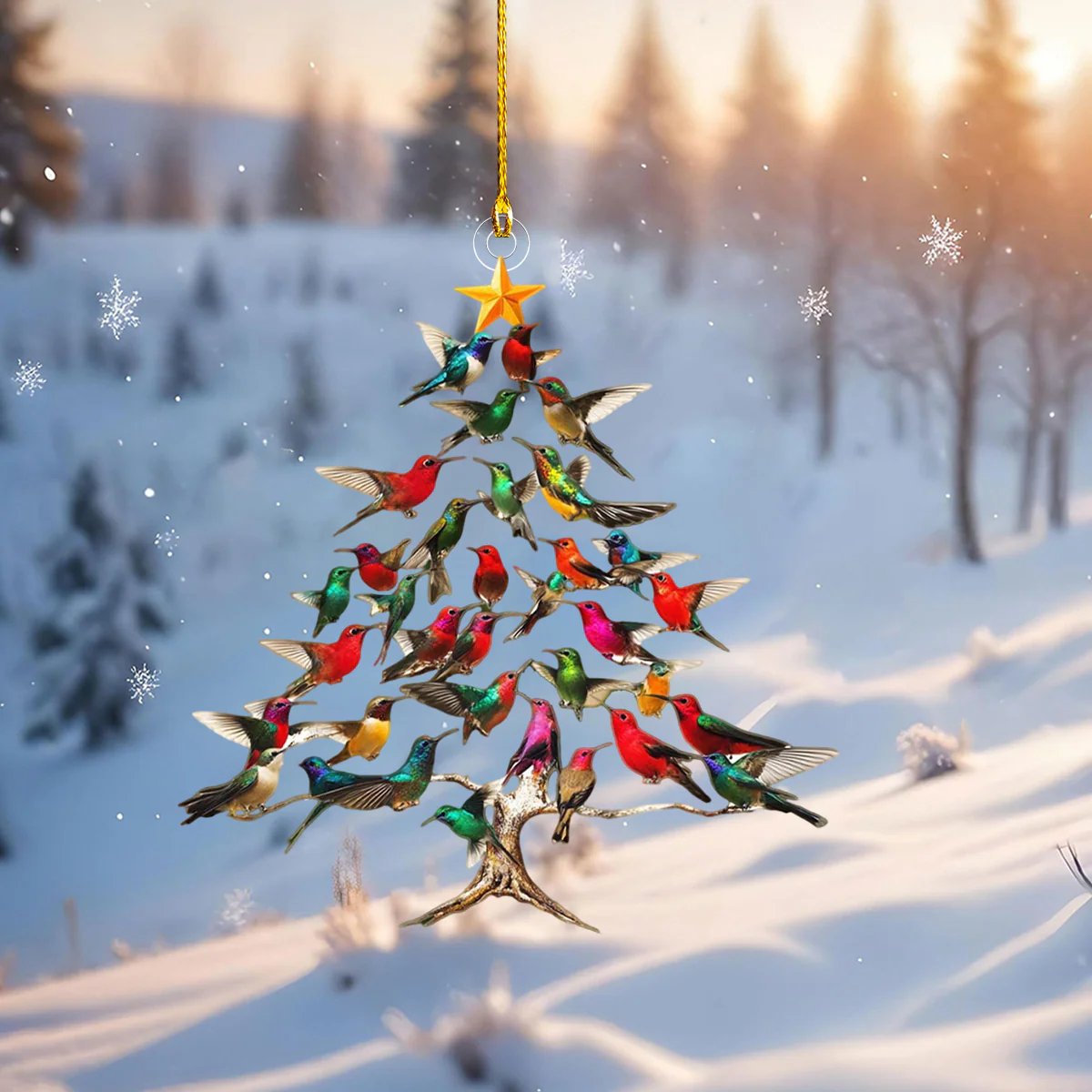 🐦🎄Hummingbird Christmas Ornament💠