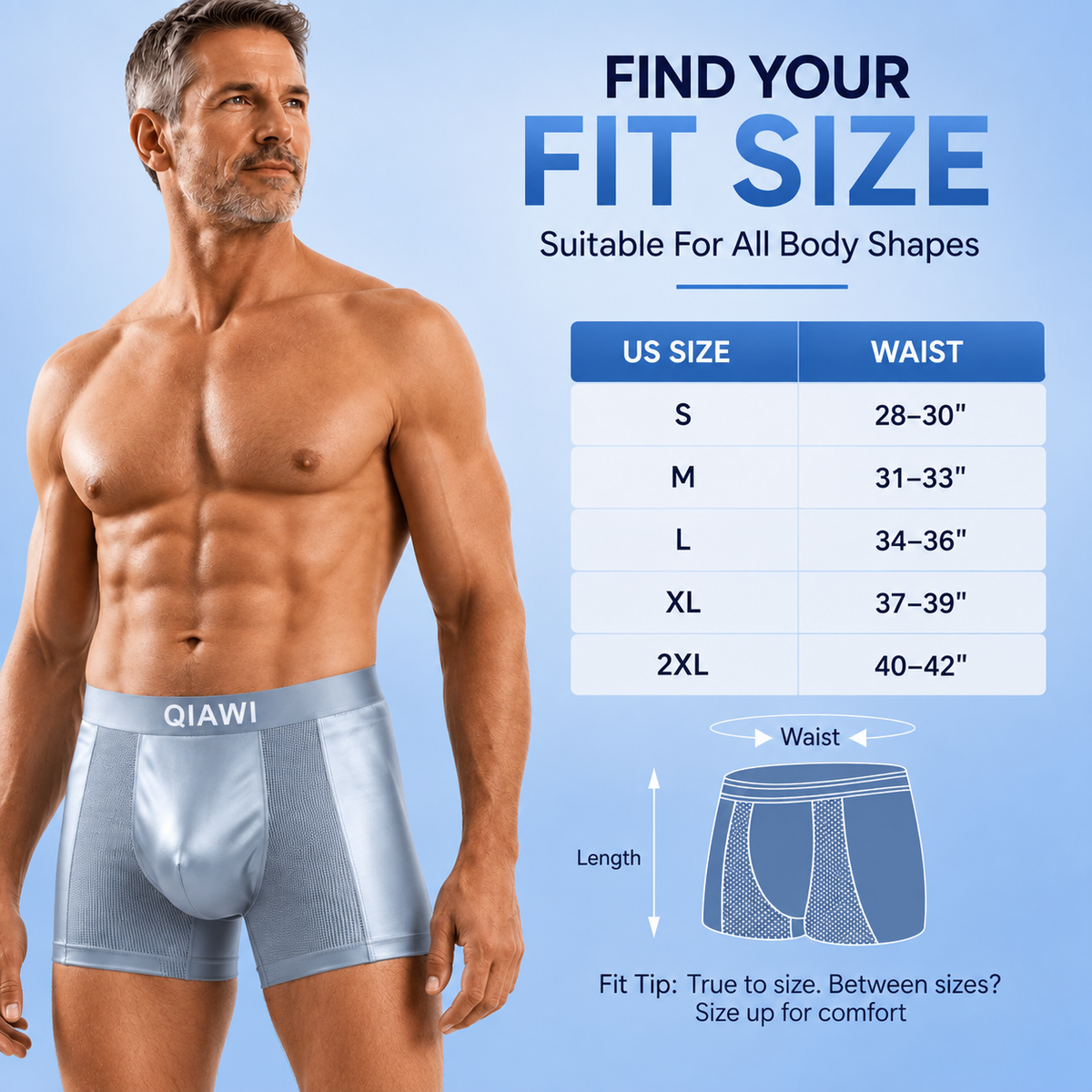 2026 UPGRADED - 60% OFF 💎 QIAWI™ Premium Leakproof Bamboo Ice Silk Boxer