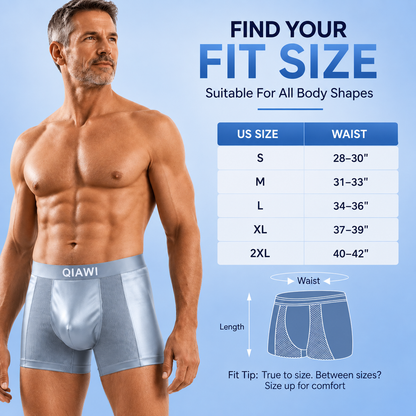 2026 UPGRADED - 60% OFF 💎 QIAWI™ Premium Leakproof Bamboo Ice Silk Boxer