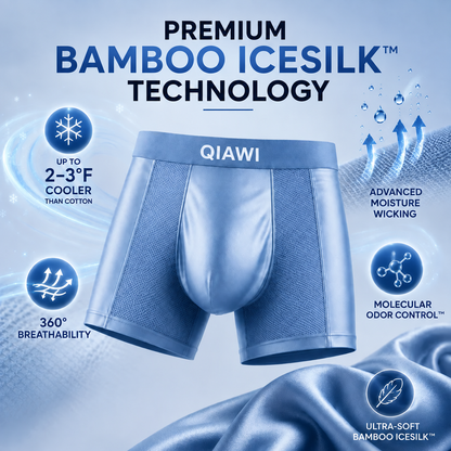 2026 UPGRADED - 60% OFF 💎 QIAWI™ Premium Leakproof Bamboo Ice Silk Boxer