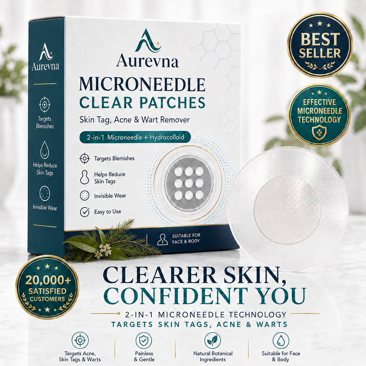 ✨Genueyser® 2-in-1 Microneedle & Hydrocolloid Patch