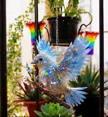 🕊️💎Acrylic Sky Bluebird Stained Art Ornament (8 inches)